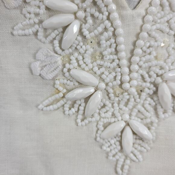 Talbots Womens Capsule Wardrobe Set L/12 Linen Top & Ankle Pants Casual Travel - Picture 3 of 13